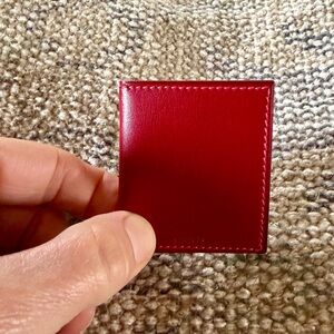 Hermes Scarlet Leather Card Holder